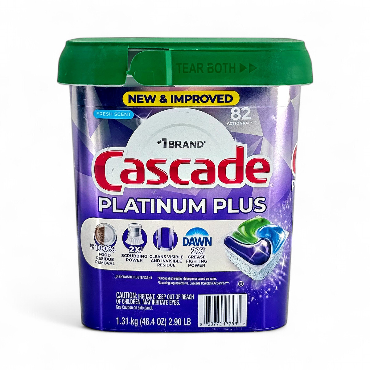 Cascade Platinum Plus Dishwasher Detergent Actionpacs Fresh Scent – 82 Count