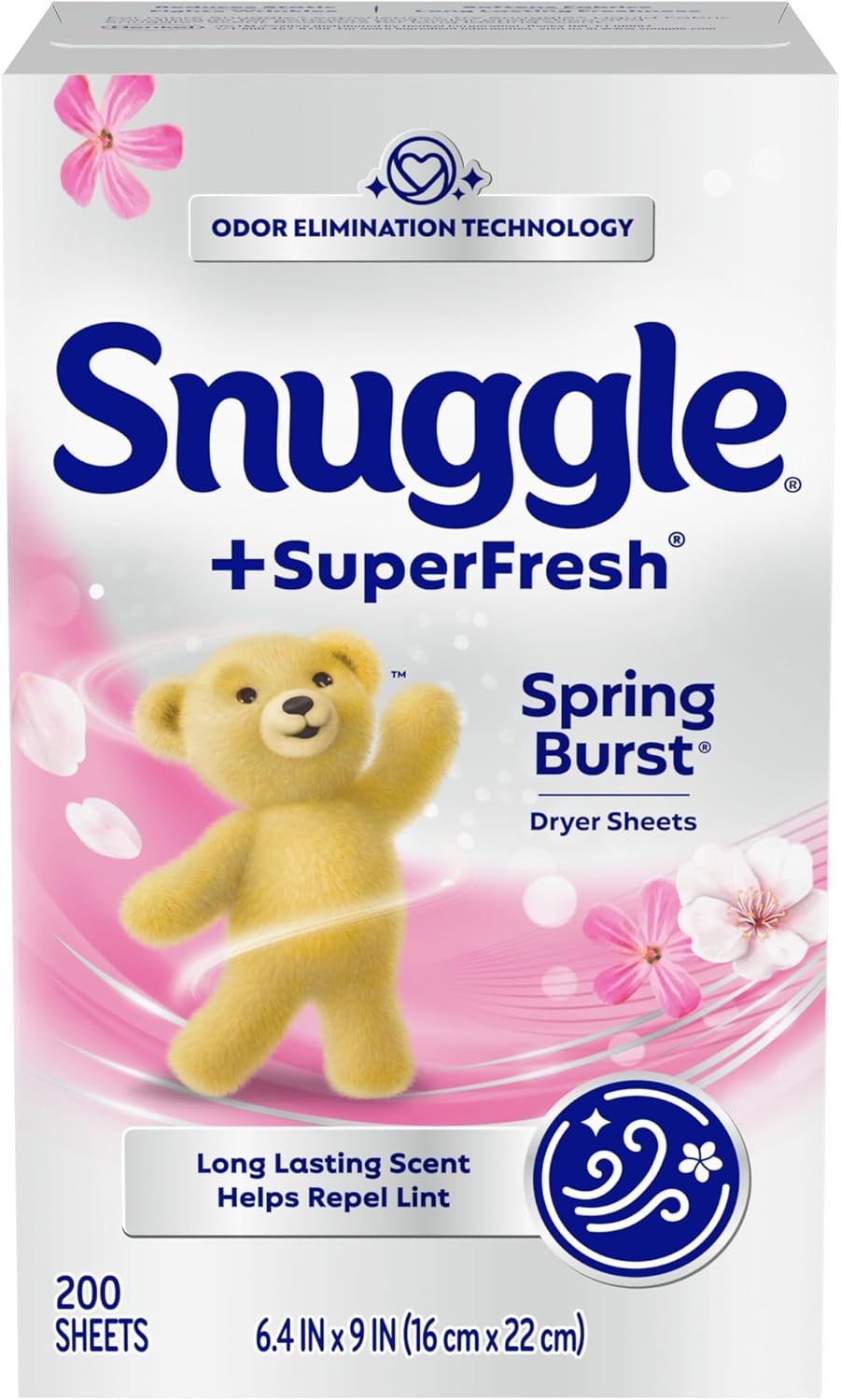Snuggle Plus SuperFresh Dryer Sheets with 200 Count (Pack of 1), Lavender