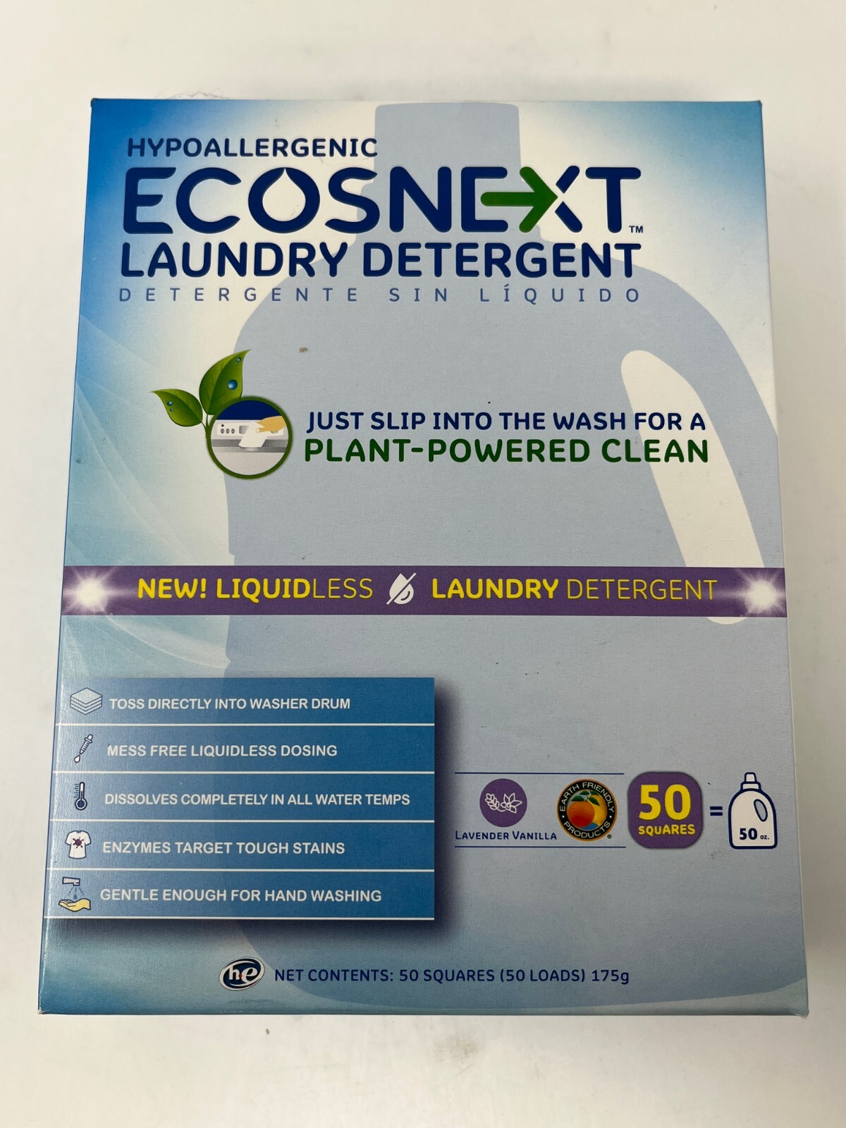 ECOSNext™ Liquidless Laundry Detergent Squares 50ct Lavender Vanilla New