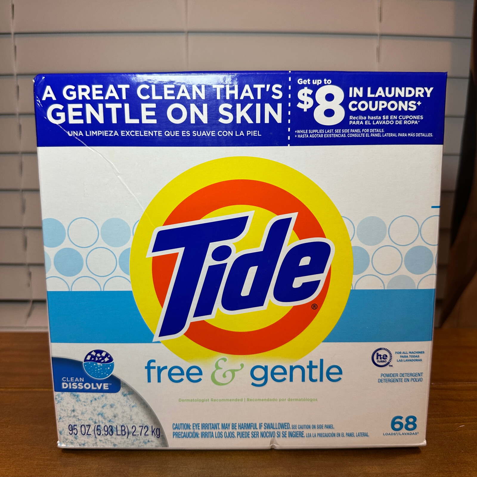 New Tide Free and Gentle Laundry Detergent Powder 68 Loads 95 Oz