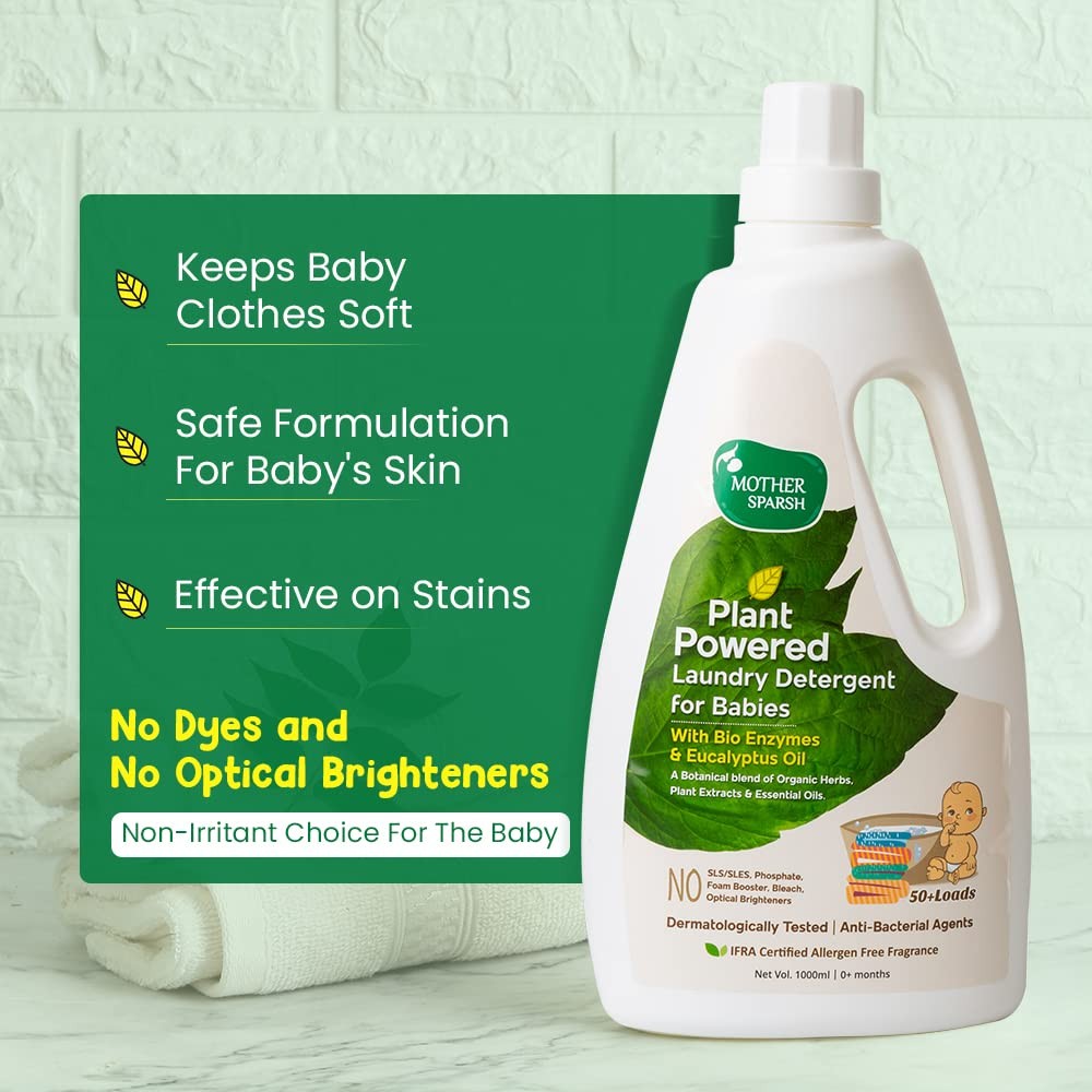 Plant Powered Laundry Detergent for Babies & Adults with Sensitive Skin 1L