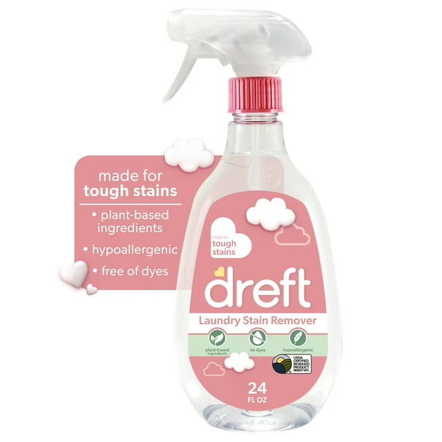 Baby Spray and Wash Laundry Stain Remover, Plant Based Baby Essentials, 24 oz.