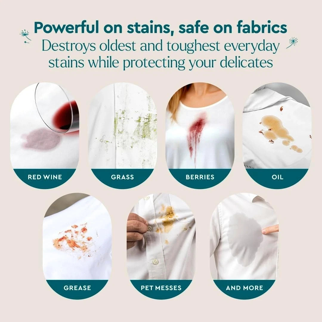 Puracy Stain Remover Spray, Natural Travel and Laundry Stain Cleaner for Clothes