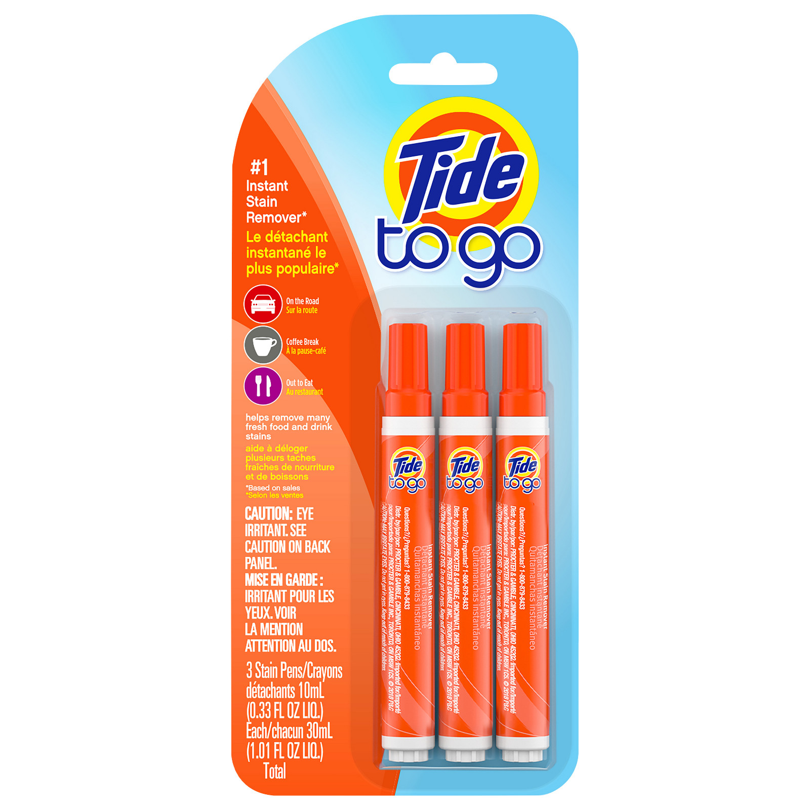 Tide To Go Stain Remover Pen 10 ml (3 Pack), EU SELLER
