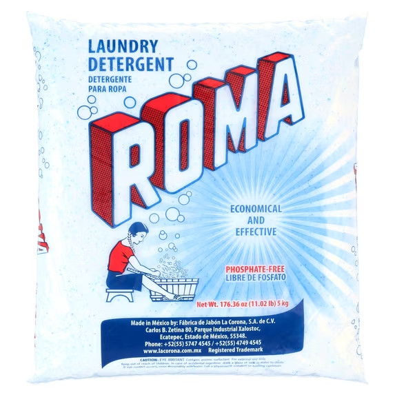 Roma Laundry Detergent, Heavy-Duty Use, Biodegradable & Phosphate-Free 11 LB