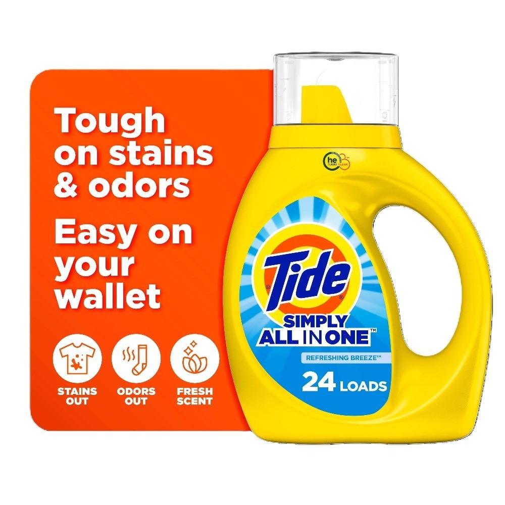 Liquid Laundry Detergent Refreshing Breeze Scent 24 Loads 32 fl oz