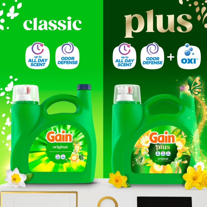 3 Pack Gain Plus Laundry Detergent Liquid, Original Scent, 99 fl oz Pk