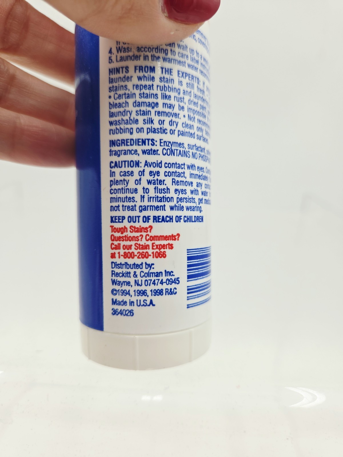 Vintage Spray N Wash Laundry Stain Remover Stick 4.4oz 1998