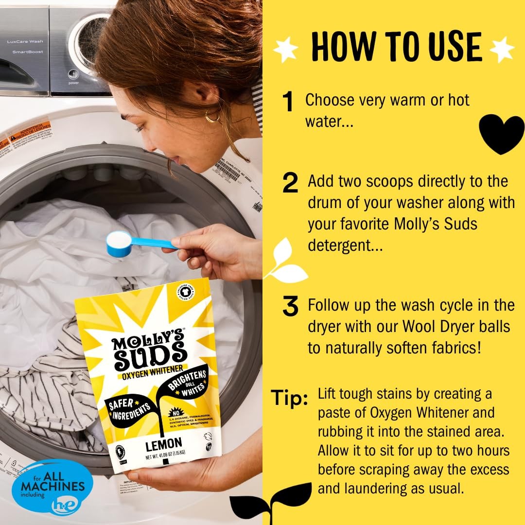 Oxygen Whitener | Powerful Bleach Alternative, Chlorine & Color Safe | Bright…