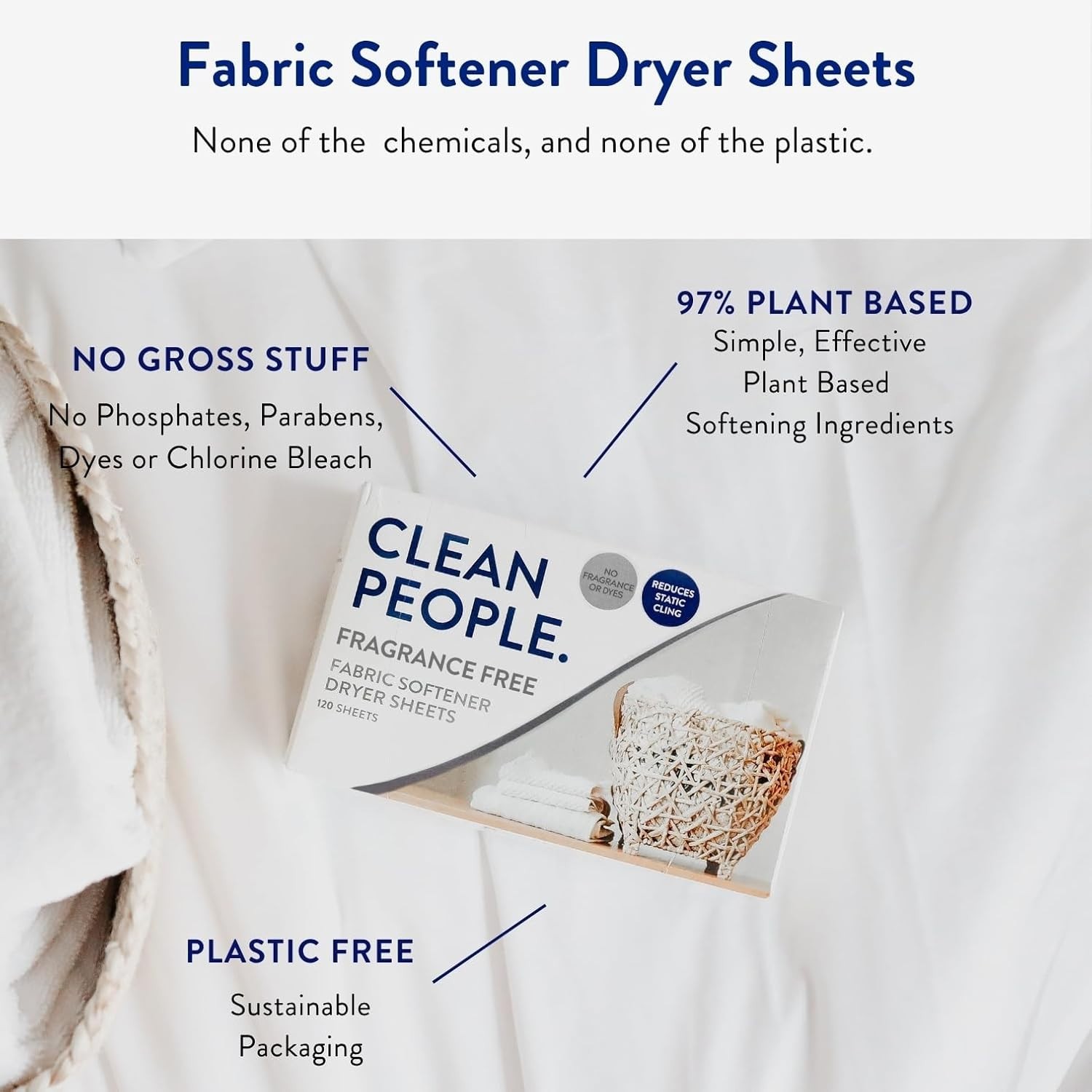 240 Count Recyclable Dryer Sheets – Softens Clothes While Reducing Cling