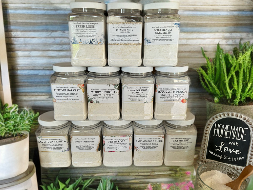 Natural Laundry Detergent Chemical Free Non-Toxic Eco Friendly- 32 oz Jar