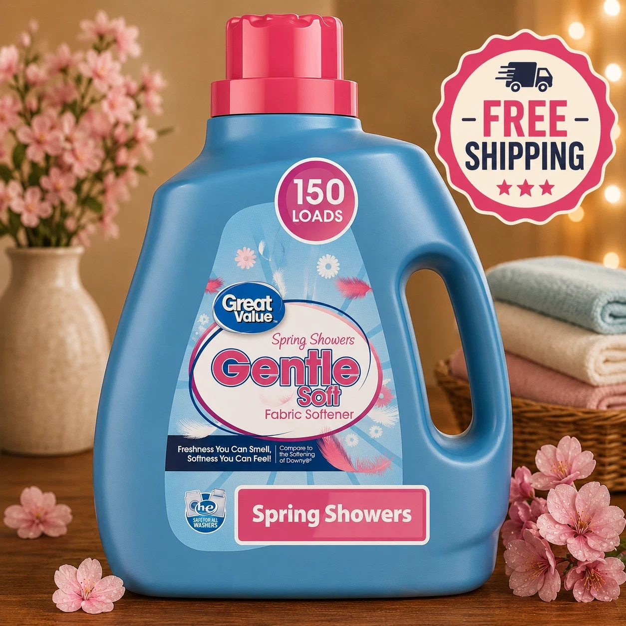 Downy Intense Fabric Softener Purity Scent Liquid 77 fl oz 105 Loads Conditioner