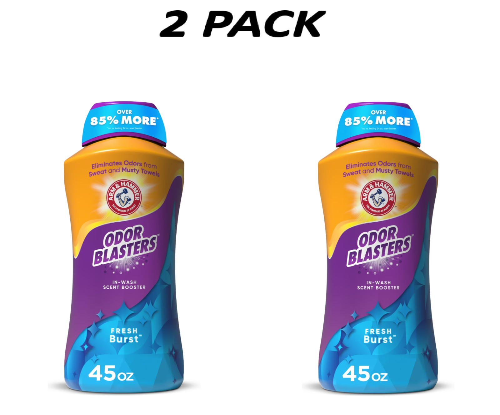 (2 Pack) ARM & HAMMER Odor Blasters In-Wash Scent Booster 45 Oz.