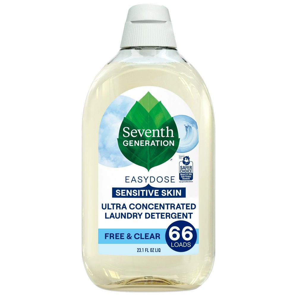 Seventh Generation Easydose Laundry Detergent, Free & Clear, 66 Loads, 23.1 Oz