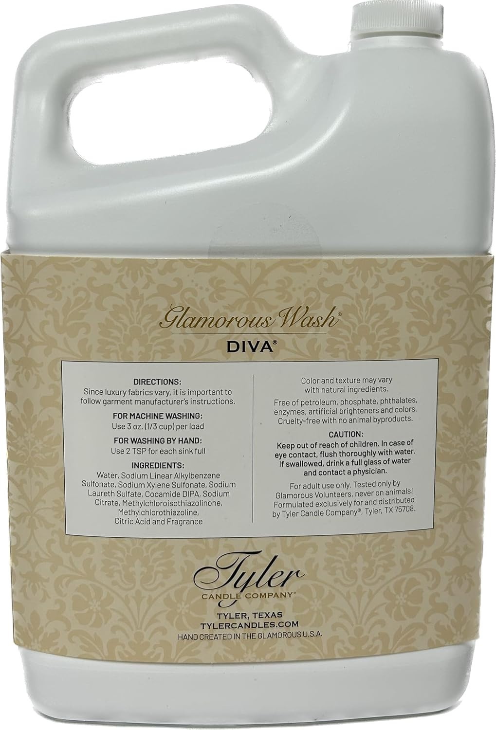 Tyler Gallon Glam Wash Laundry Detergent, Diva 128 Fl Oz Pack of 1