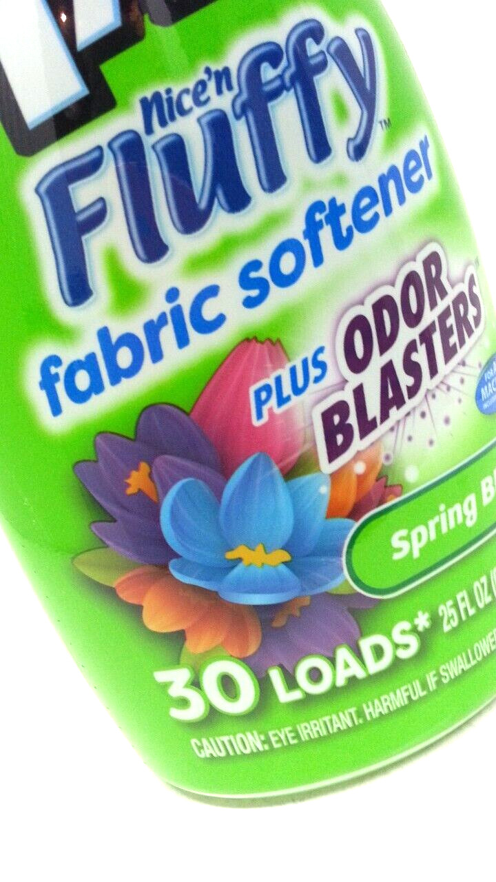 (LOT 4) xtranice’n Fluffy Liquid Fabric Softener Spring Blast 25 ozEa =30 Loads