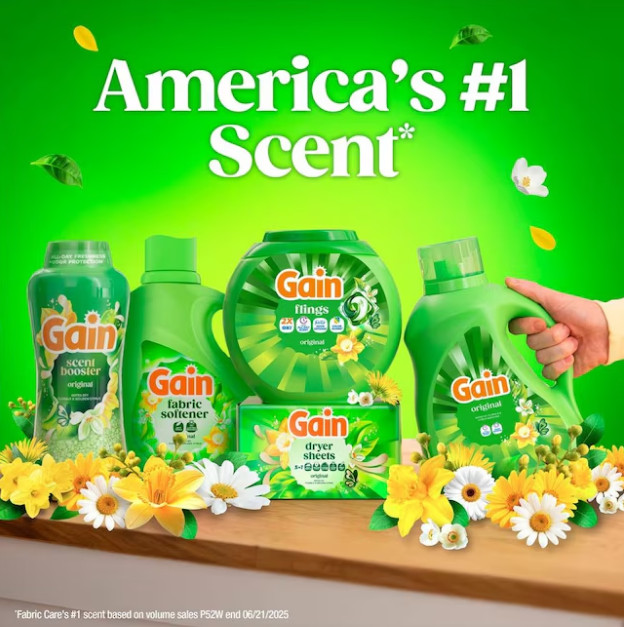 (2 pack)Gain Original Original HE Laundry Detergent 100 Loads 132 -fl oz