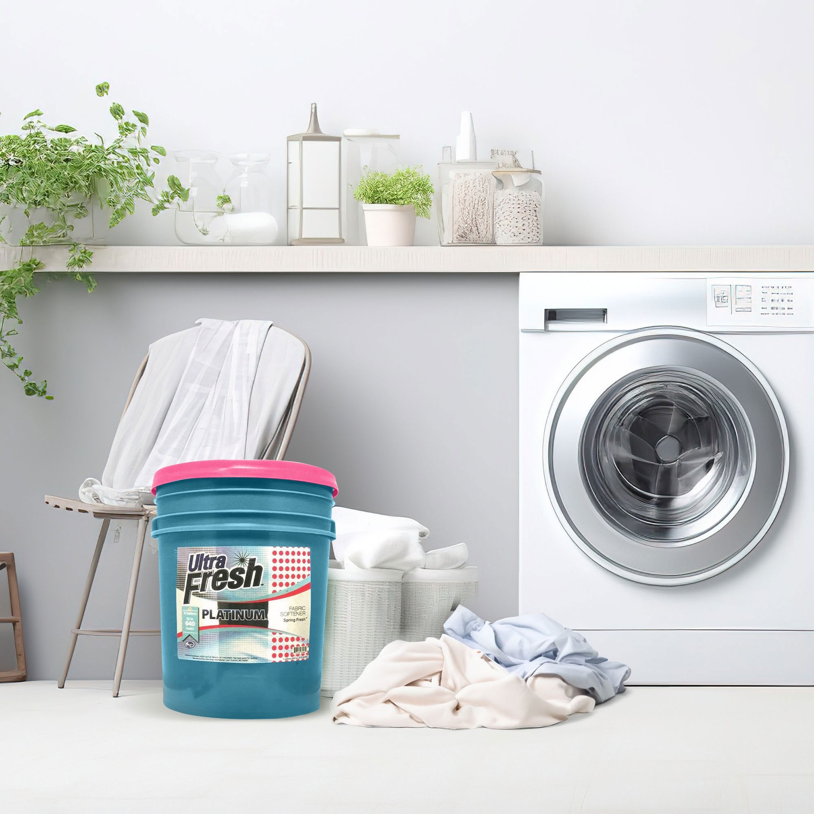 Ultra Fresh 3X Platinum Laundry Detergent & Spring Fresh Fabric Softener, 5 Gal