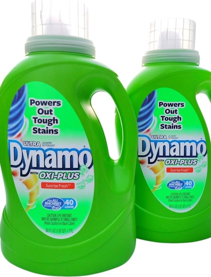 Dynamo with Oxi-Plus Ultra 60 Oz Laundry Detergent Sunrise Fresh 40 Loads 2 Pack
