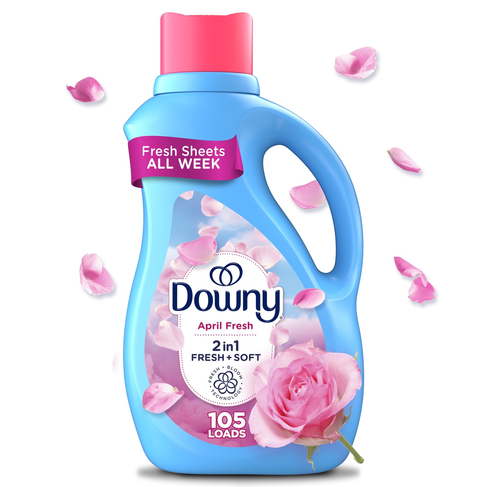 Liquid Fabric Softener, April Fresh Scent, 77 fl oz, 105 Loads