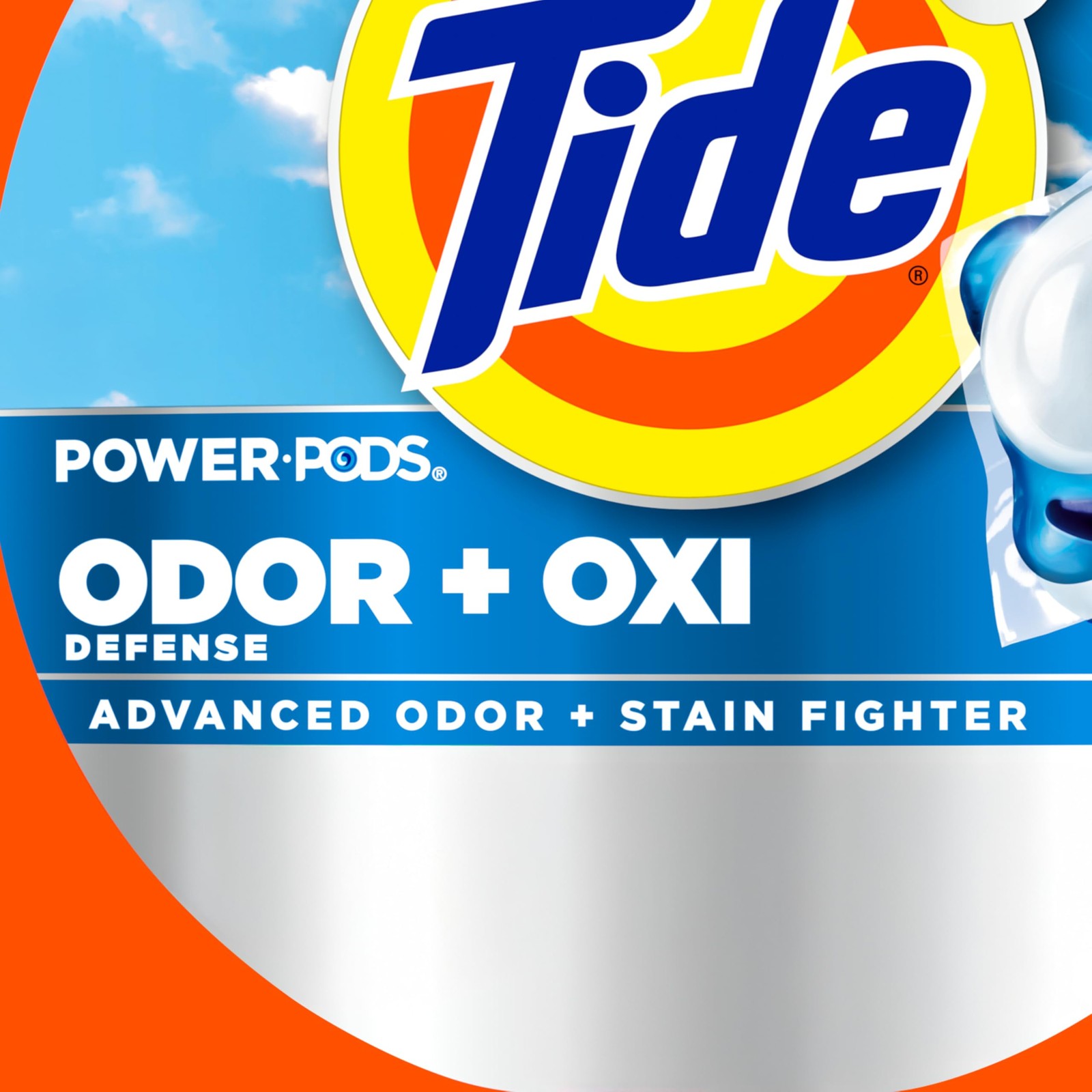 Tide Ultra OXI Power PODS 18 Ct Odor Eliminator Detergent for Tough Stains