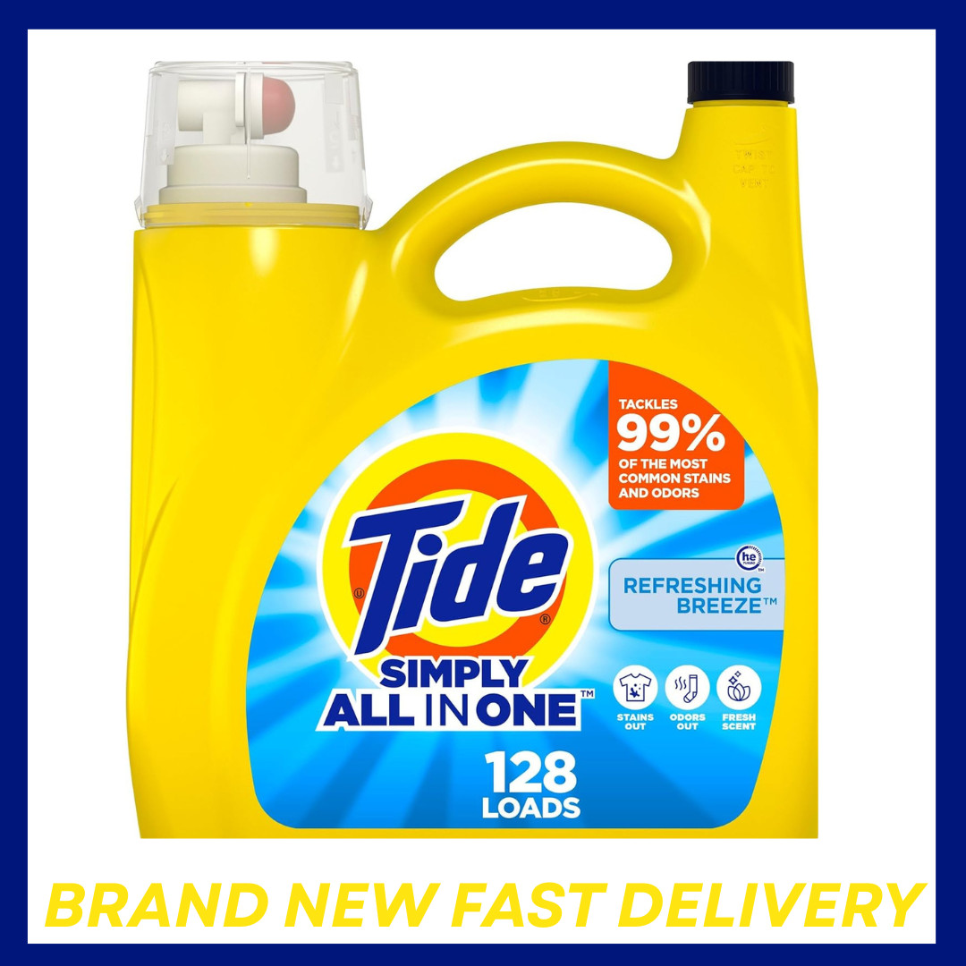 Tide Simply Refreshing Breeze — Long-Lasting Clean, 128 Loads in One Jug