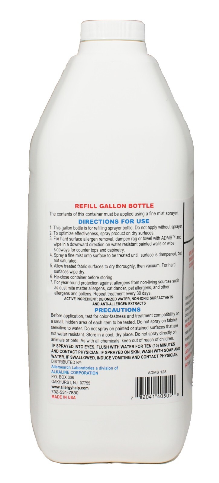 Allersearch AllergenWash Laundry Detergent 1 Gallon (128 Oz)