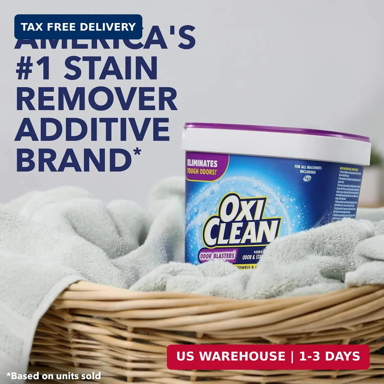 OxiClean Odor Blasters Versatile Odor and Laundry Stain Remover Powder, 5 lb