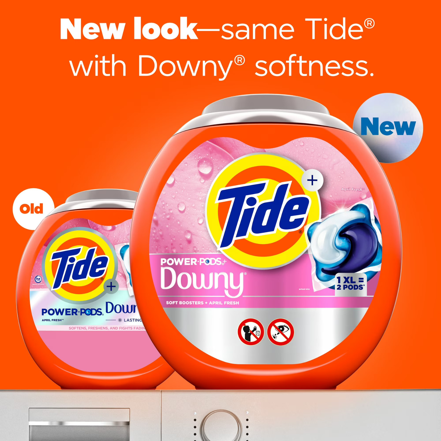 Tide Power PODS with Downy April Fresh Laundry Detergent Pacs 45 Ct, 2 Pack