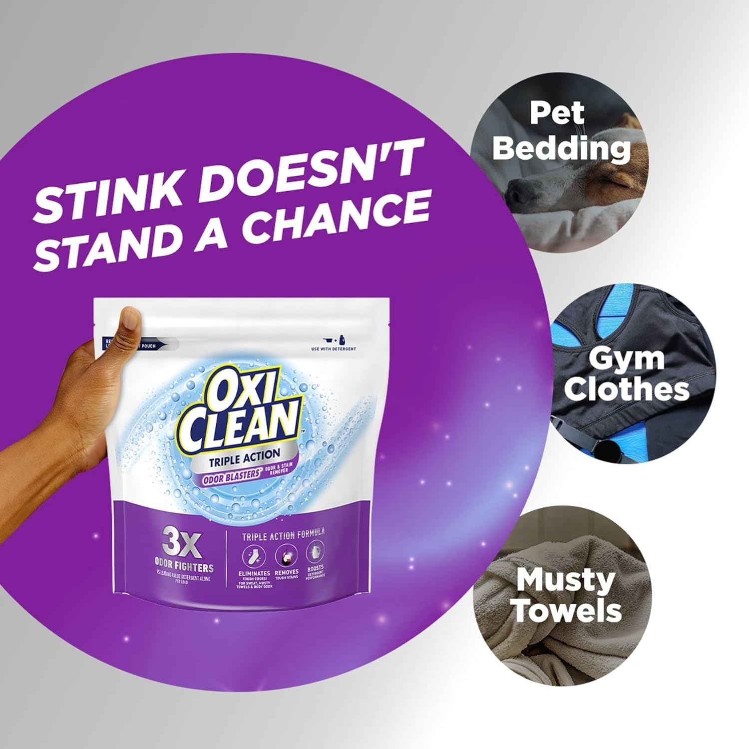 Odor and Stain Remover Powder 4 lbs Odor Blasters Laundry Additive