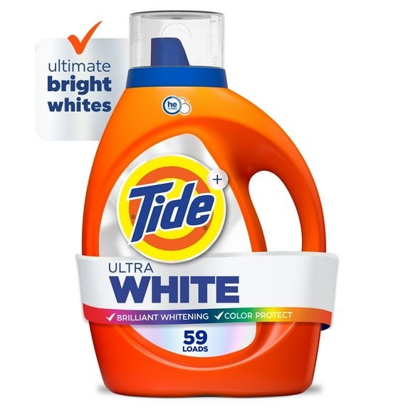 Tide Ultra White Liquid Laundry Detergent, 84 fl oz, 59 Loads