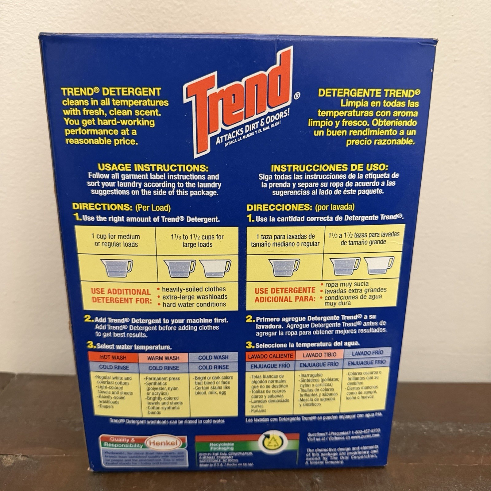 Trend Laundry Detergent Powder Fresh Clean Scent 1 lb 6 oz. Discontinued