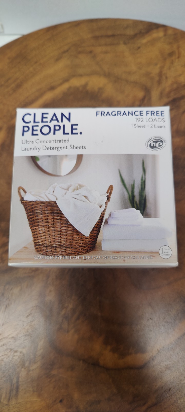 Clean People Laundry Detergent Pods Plant-Based 192 Loads Fragrance Free