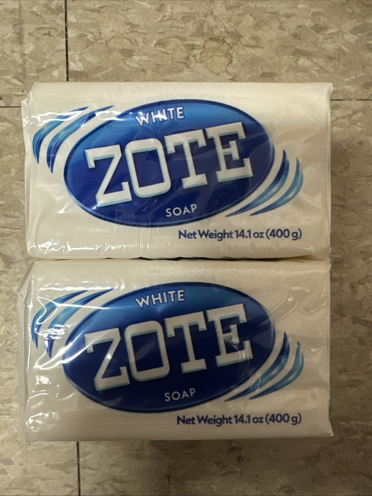 WHITE ZOTE SOAP 400 g/ 14.1 Oz 2-BARS For Laundry Soap Washing Clothes Detergent
