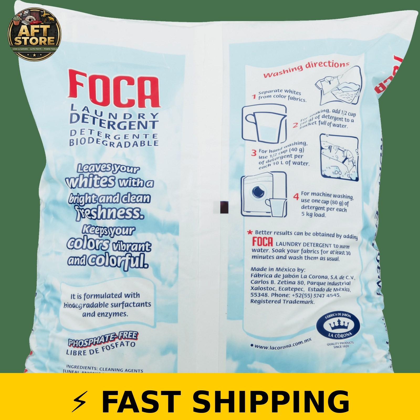 Foca Laundry Detergent 176.36 oz Biodegradable & Phosphate-Free