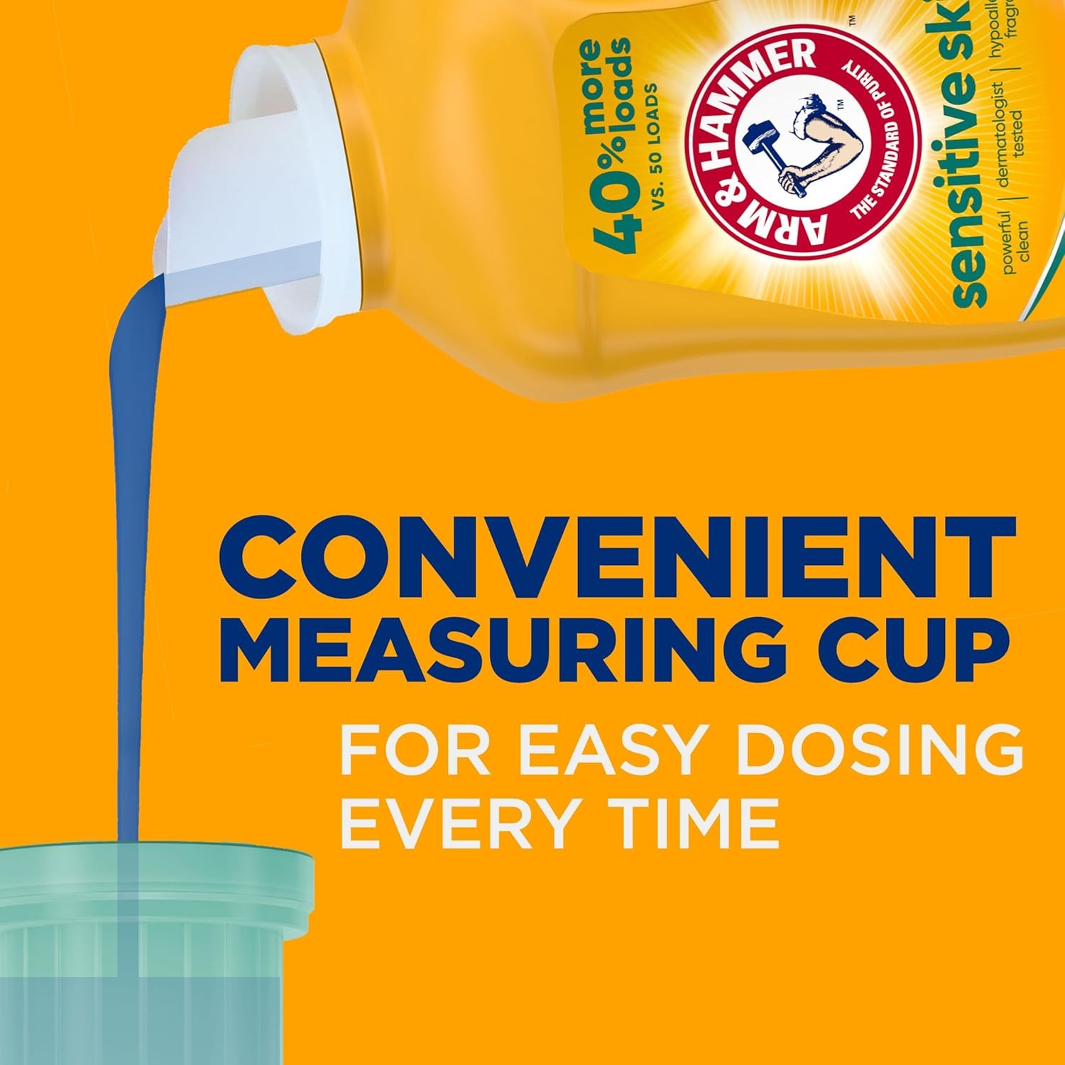 Arm & Hammer Sensitive Skin plus Fresh Scent, 105 Loads Liquid Laundry Detergent