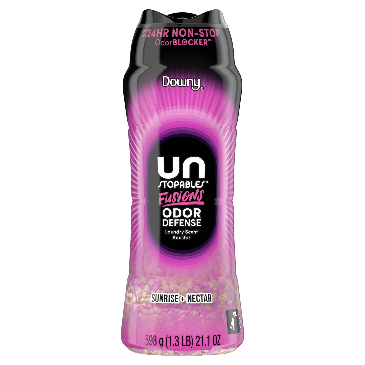 (3 Pack) Downy Unstopables Fusions Odor Defense Scent Booster Beads, 21.1 oz