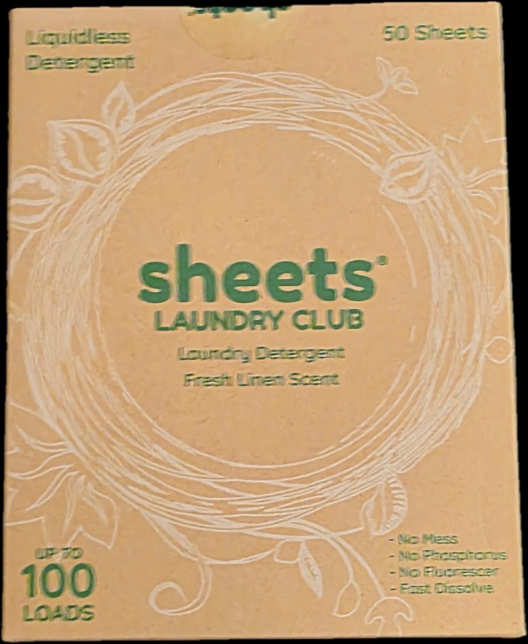 Sheets Laundry Club Laundry Detergent Sheets Fresh Linen 50 Sheets Up To 100 lds