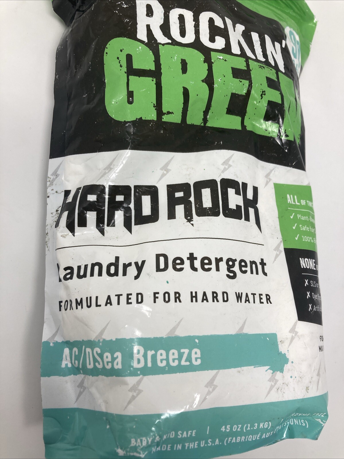 Rockin’ Green Hard Rock Ac/DSea Breeze Laundry Detergent (90 Loads) Plant based