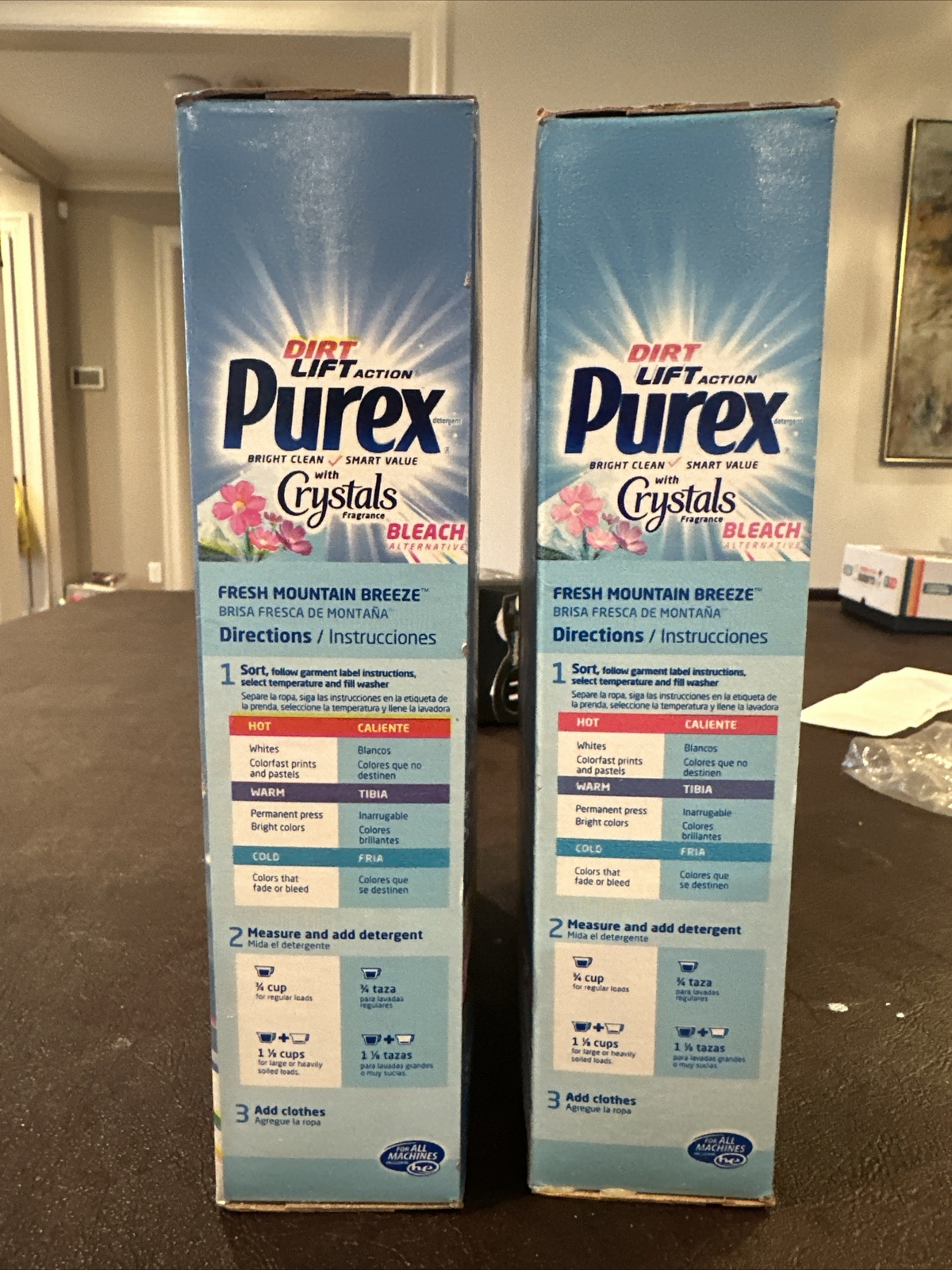 2 Purex DIRT LIFT ACTION W/ Crystals Laundry Detergent FRESH MOUNTAIN BREEZE NOS