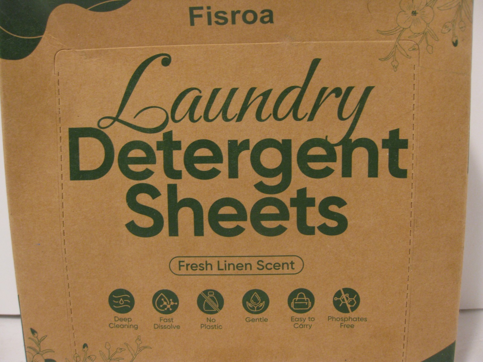 Fisroa Laundry Detergent Sheets Fresh Linen Scent 300 Loads