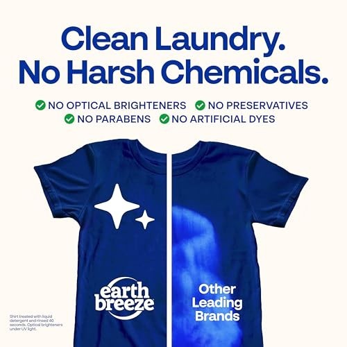Earth Breeze Laundry Detergent Sheets Fresh Scent 30 Ct 60 Loads Travel Eco