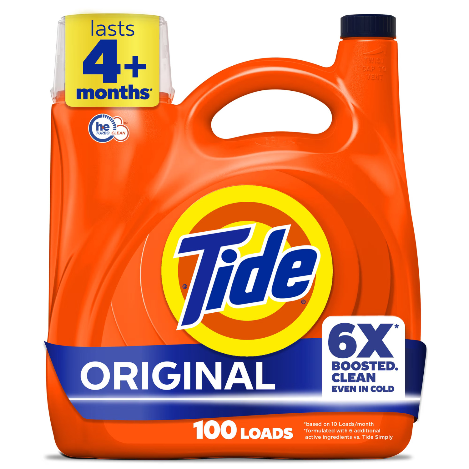 2 Pack Tide Liquid Laundry Detergent Original 125 fl oz 100 Loads HE