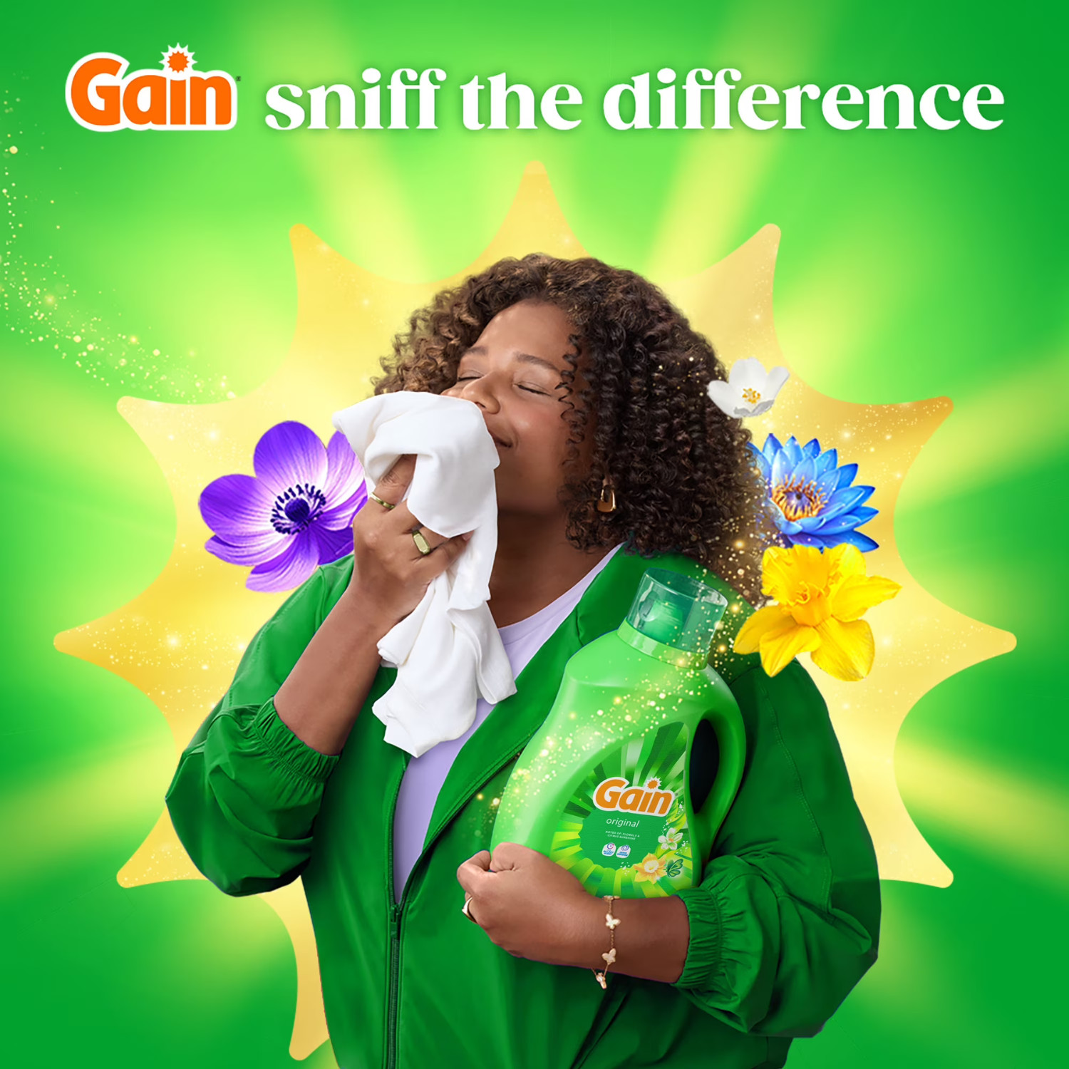Gain Original Liquid Laundry Detergent 132 Fl Oz 100 Loads Odor Defense, 2 PACK