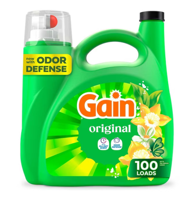 (2 pack)Gain Original Original HE Laundry Detergent 100 Loads 132 -fl oz