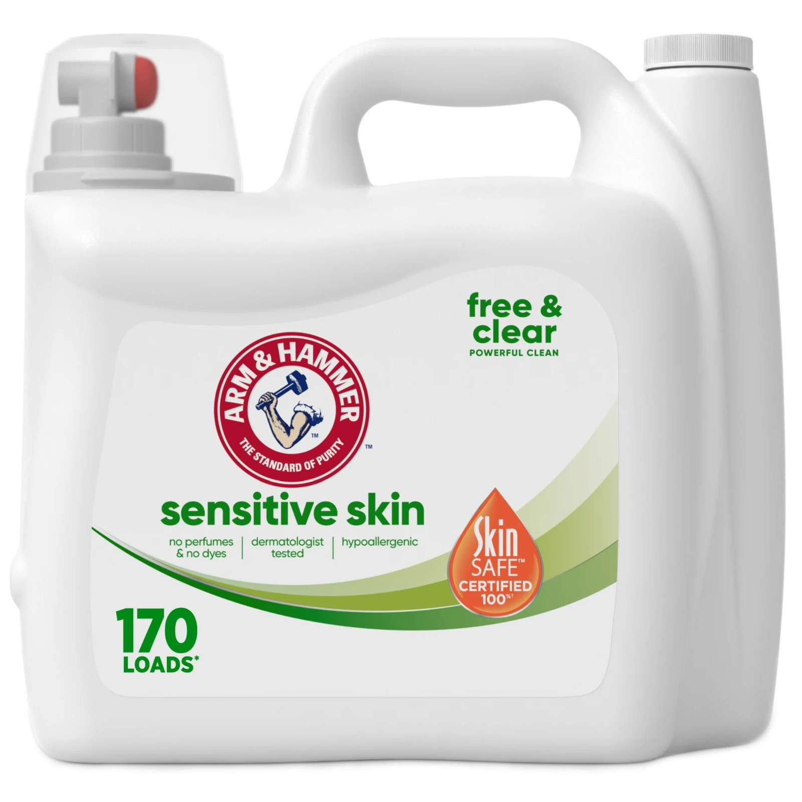 ARM & HAMMER Sensitive Skin Free & Clear Laundry Detergent 170 oz 170 Loads