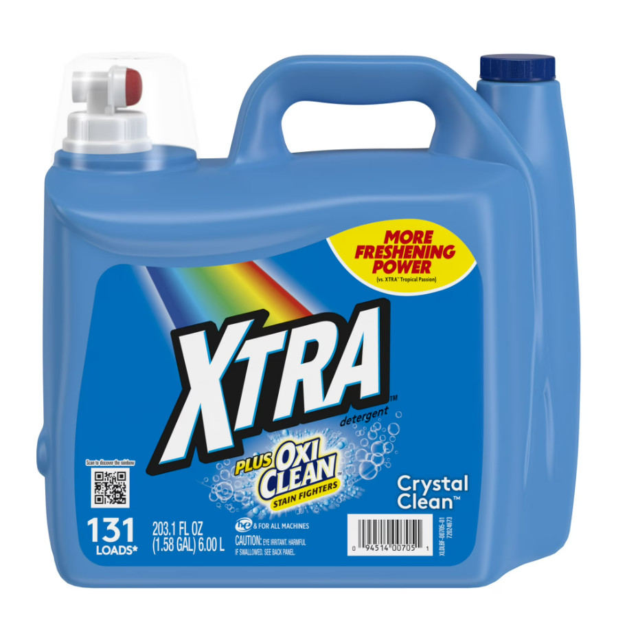 ( Pack 3 ) Xtra Plus OxiClean, 131 Loads Liquid Laundry Detergent, 203.1 fl oz