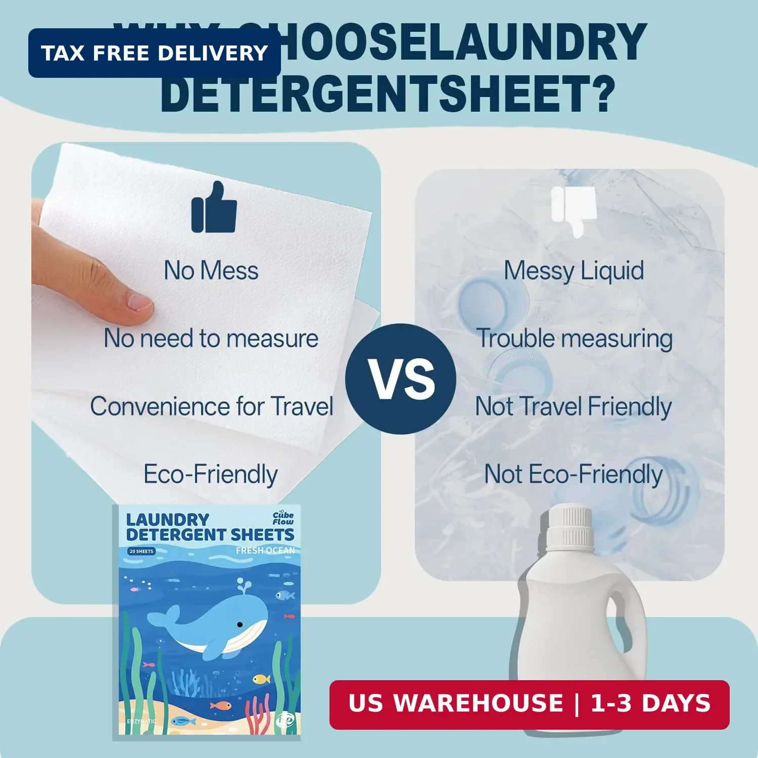 Laundry Detergent Sheets Laundry Soap Strips 40 Loads Eco Friendly