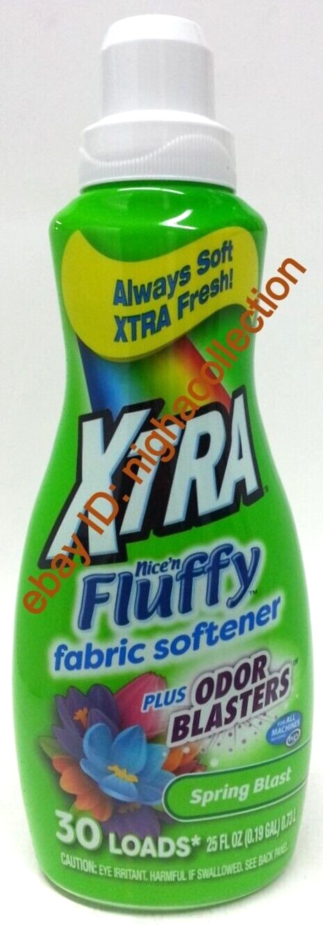 (LOT 4) xtranice’n Fluffy Liquid Fabric Softener Spring Blast 25 ozEa =30 Loads