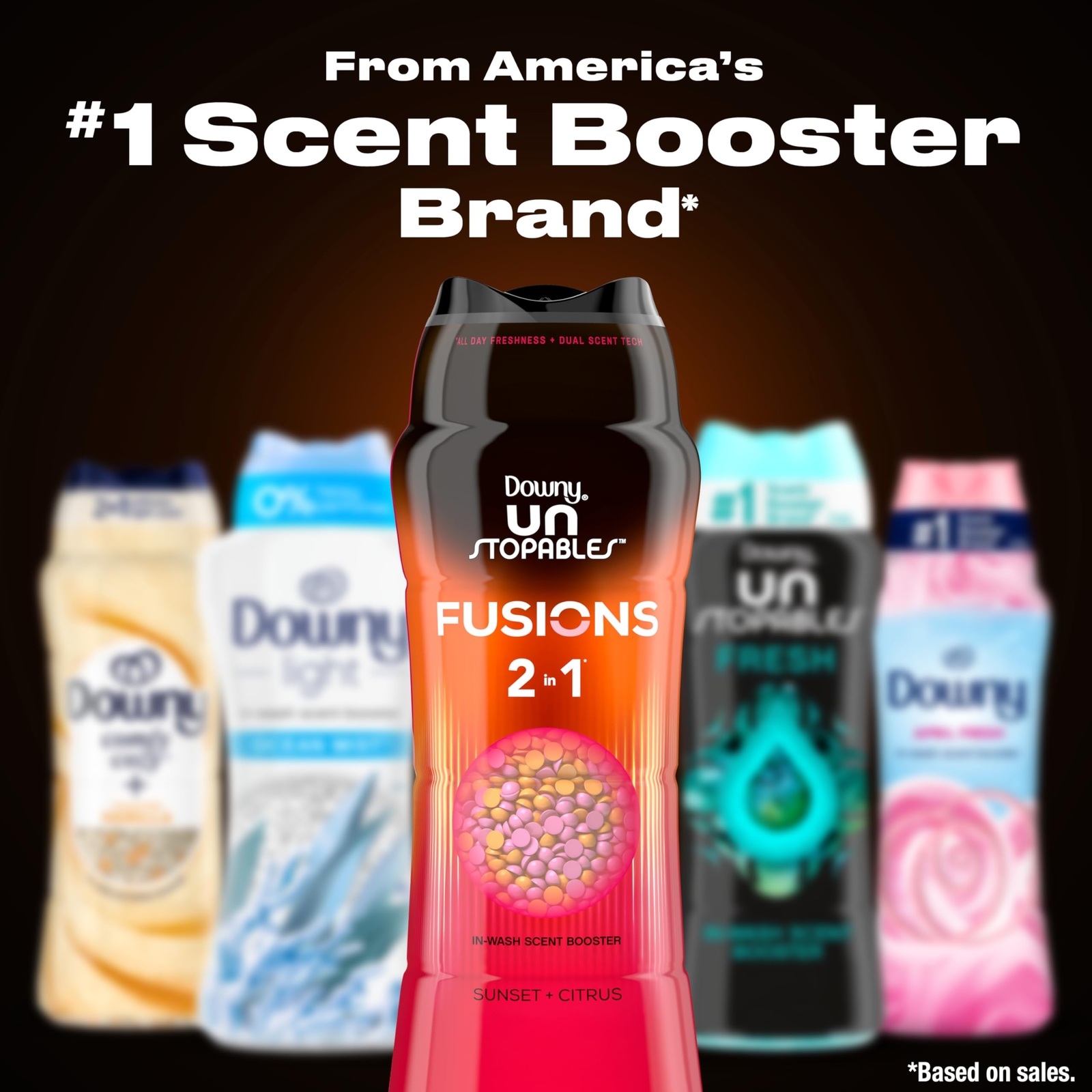 Downy Unstopables Fusions 21.1 Ounce Laundry Scent Booster Beads Citrus Fresh